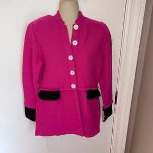 Vintage Carole Wang button up wool sweater